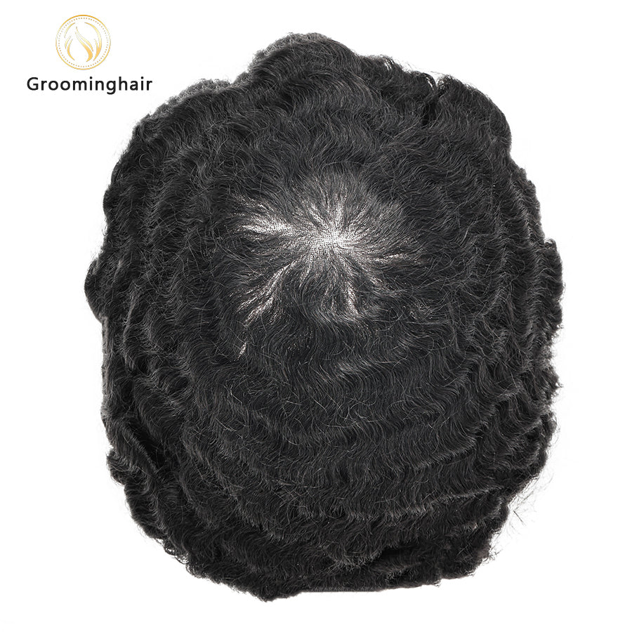 Unidade de substituição de cabelo Man Wave 15mm Base de renda completa