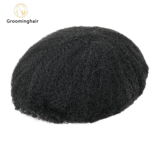 FULL LACE MAN WAVE UNIT HAIR REPLACEMENT FOR AMERICAN HAIR 2MM WAVE