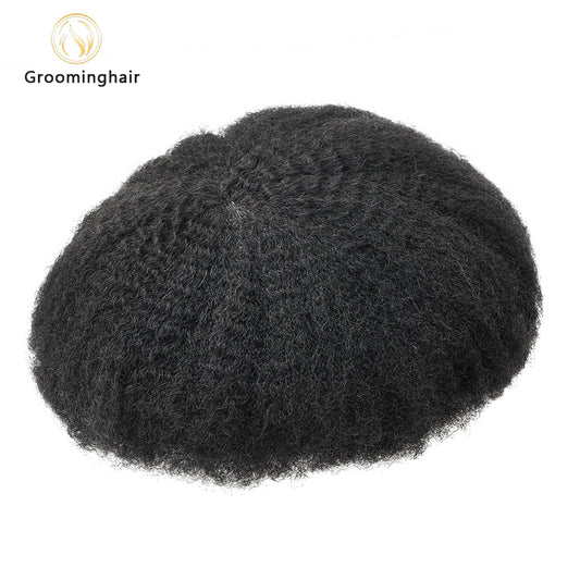 FULL LACE MAN WAVE UNIT HAIR REPLACEMENT 6MM WAVE BLACK