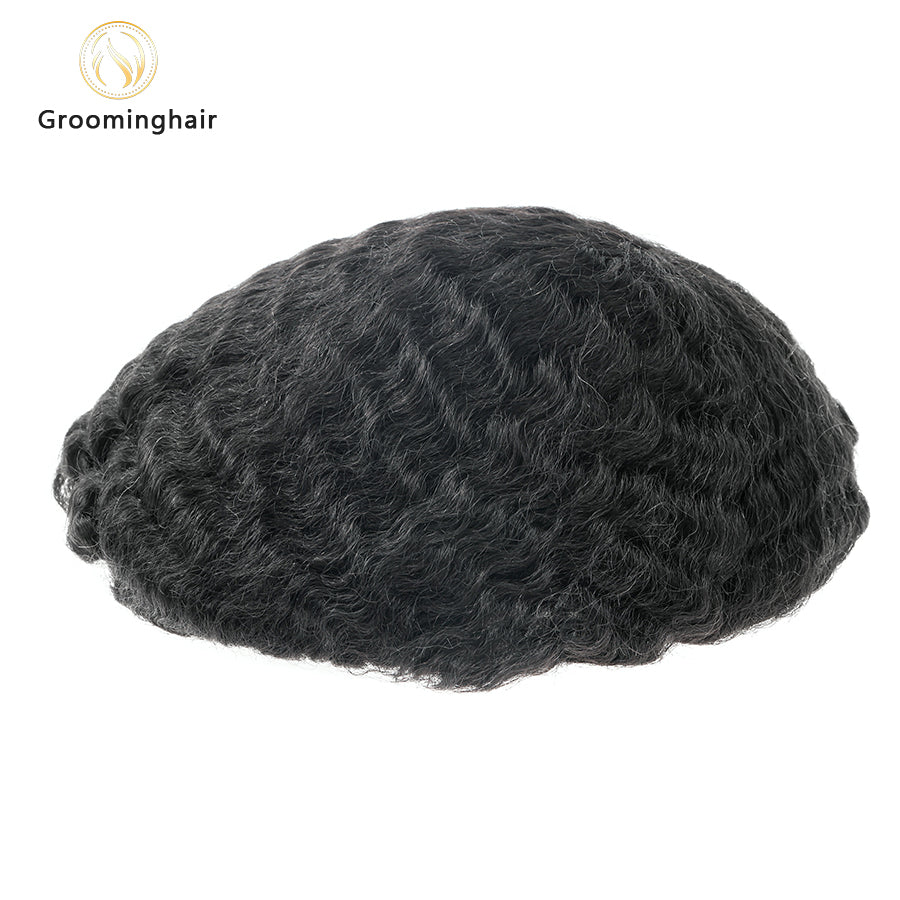 UNIDADE DE CABELO MASCULINO DE PELE FINA POLI 10MM ONDA