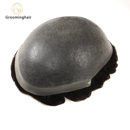 UTS | SISTEMA DE CABELO V LOOP DE PELE FINA 0,04 MM LINHA DO CABELO NATURAL INVISÍVEL PARA HOMENS