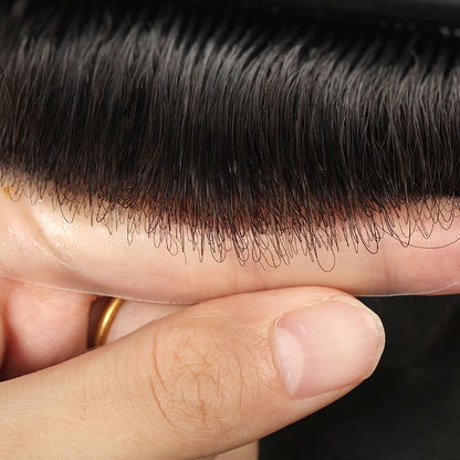 UTS | SISTEMA DE CABELO V LOOP DE PELE FINA 0,04 MM LINHA DO CABELO NATURAL INVISÍVEL PARA HOMENS