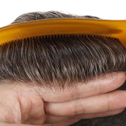 UTK | Sistema de peluquín para hombre con doble nudo para piel fina de 0,06 mm a 0,08 mm