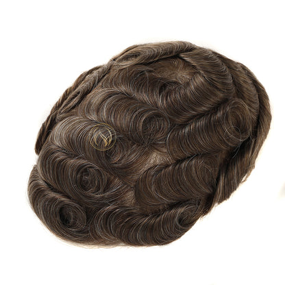 UTS | SISTEMA DE CABELO V LOOP DE PELE FINA 0,04 MM LINHA DO CABELO NATURAL INVISÍVEL PARA HOMENS