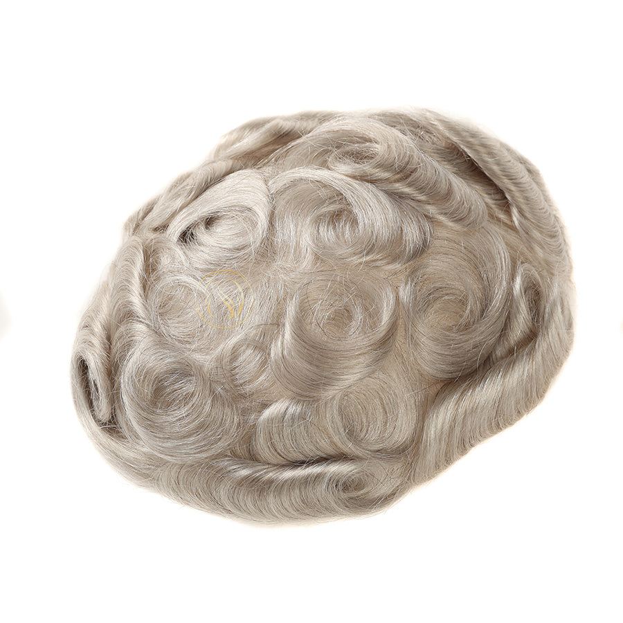 UTK | Sistema de peluquín para hombre con doble nudo para piel fina de 0,06 mm a 0,08 mm