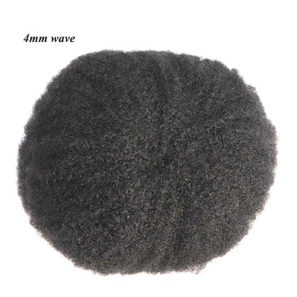 FULL LACE MAN WAVE UNITS 4MM HAIR REPLACEMENT FOR AFRICAN HAIR