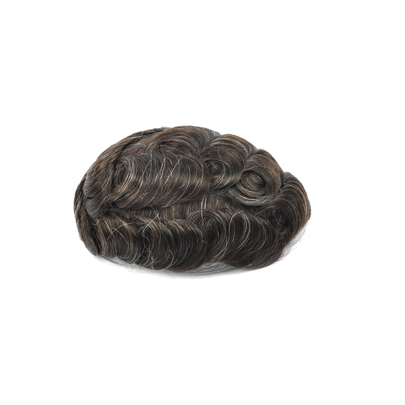 MSK| Popular 0.06MM SKIN HAIR SYSTEM WITH DOUBLE KNOTS FOR MEN