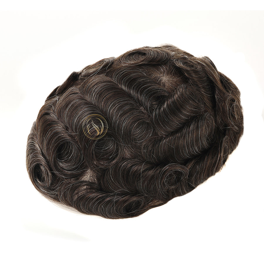 UTS | SISTEMA DE CABELO V LOOP DE PELE FINA 0,04 MM LINHA DO CABELO NATURAL INVISÍVEL PARA HOMENS