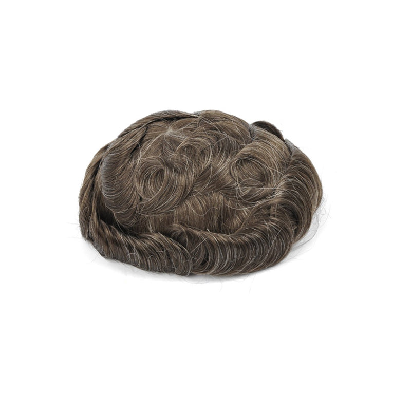 MSK| Popular 0.06MM SKIN HAIR SYSTEM WITH DOUBLE KNOTS FOR MEN