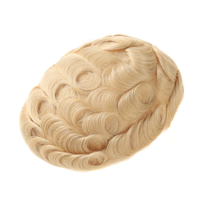 UTK | Sistema de peluquín para hombre con doble nudo para piel fina de 0,06 mm a 0,08 mm