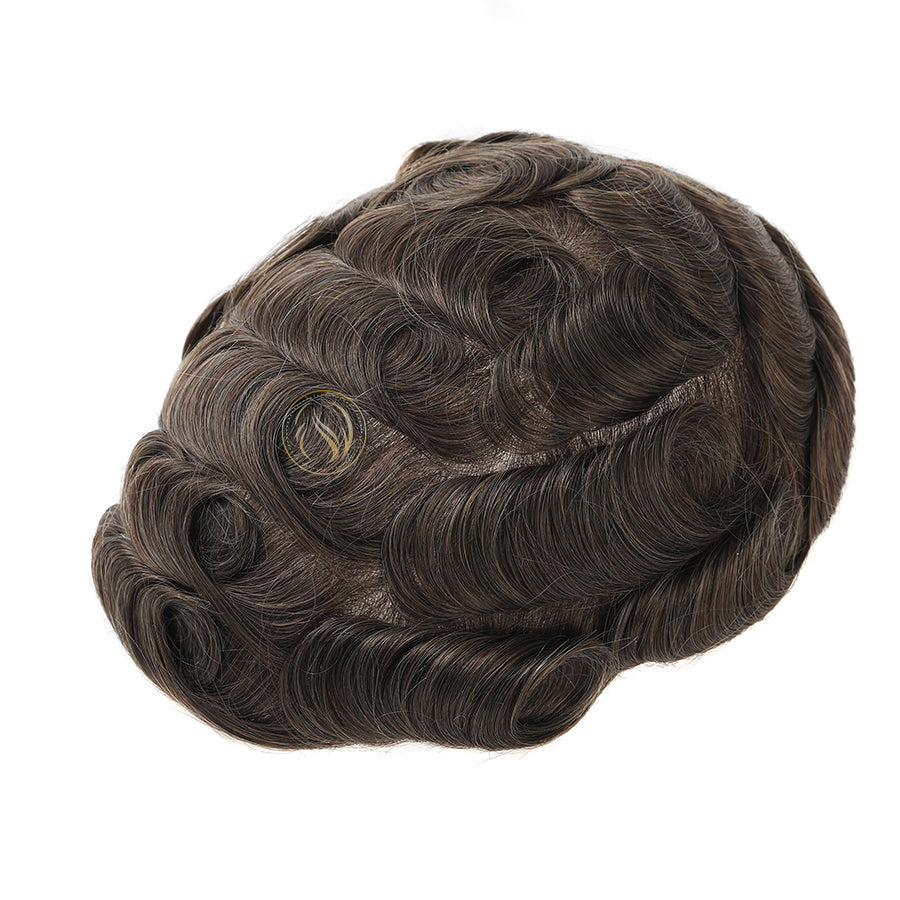 UTS | SISTEMA DE CABELO V LOOP DE PELE FINA 0,04 MM LINHA DO CABELO NATURAL INVISÍVEL PARA HOMENS