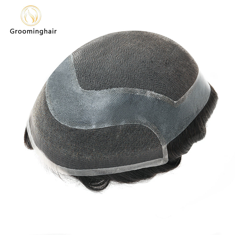 HOLLYWOOD SWISS LACE HAIR SYSTEM WITH POLY PERIMETER AND LACE FRONT