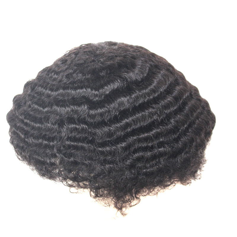 FULL LACE 12MM WAVY MAN WEAVE UNIT HAIR REPLACEMENT