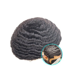 FULL LACE 12MM WAVY MAN WEAVE UNIT HAIR REPLACEMENT