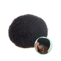 FULL LACE 4MM AFRO CURLY MAN HAIR REPLACEMENT UNIT