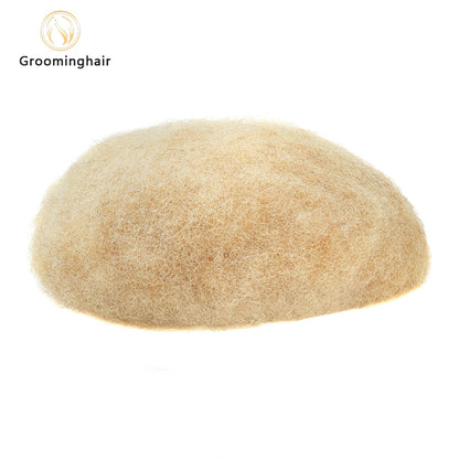 FULL LACE 4MM AFRO #613 BLACK MEN TOUPEE AFRO HAIR SYSTEM