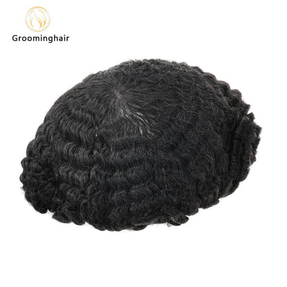 FULL LACE 12MM WAVY MAN WAVE UNIT HAIR REPLACEMENT