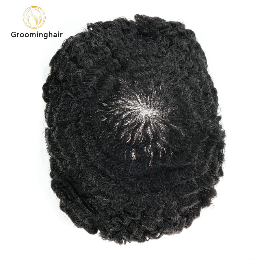 FULL LACE 12MM WAVY MAN WAVE UNIT HAIR REPLACEMENT