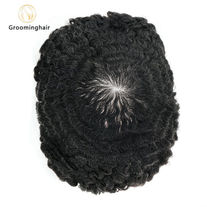 FULL LACE 12MM WAVY MAN WAVE UNIT HAIR REPLACEMENT