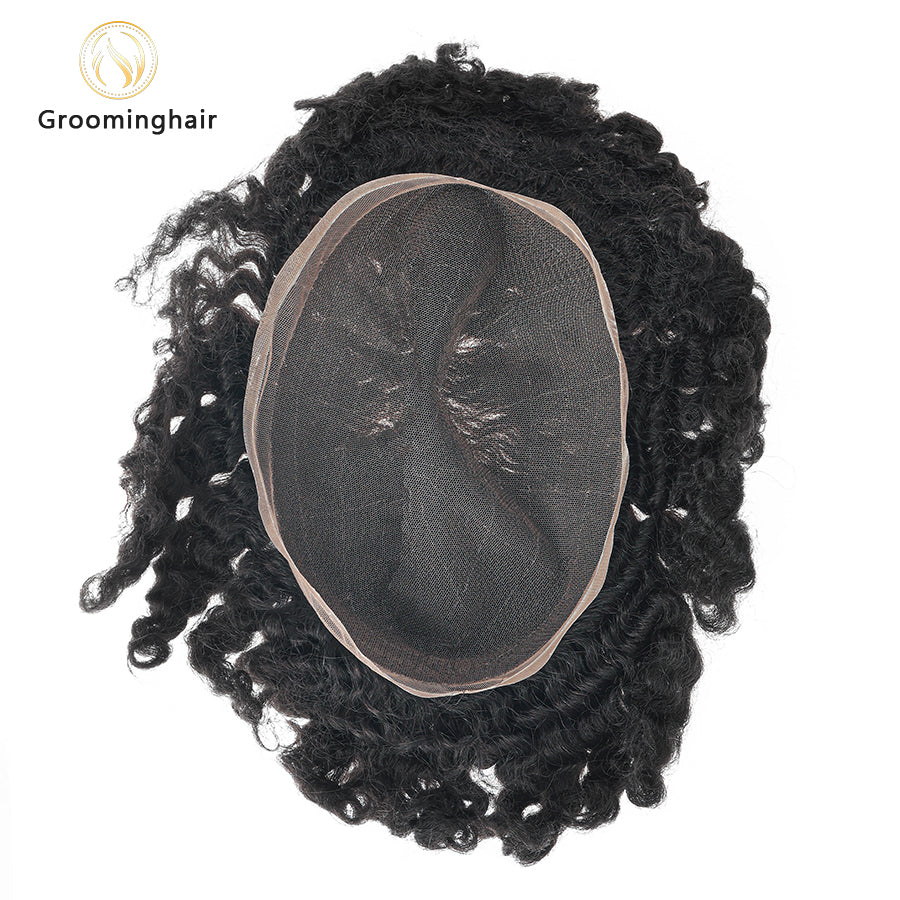 FULL LACE 12MM WAVY MAN WAVE UNIT HAIR REPLACEMENT