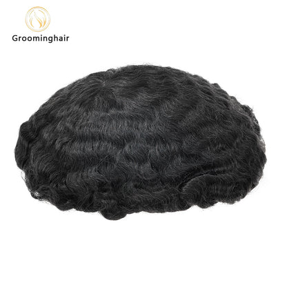 Unidade de substituição de cabelo Man Wave 15mm Base de renda completa