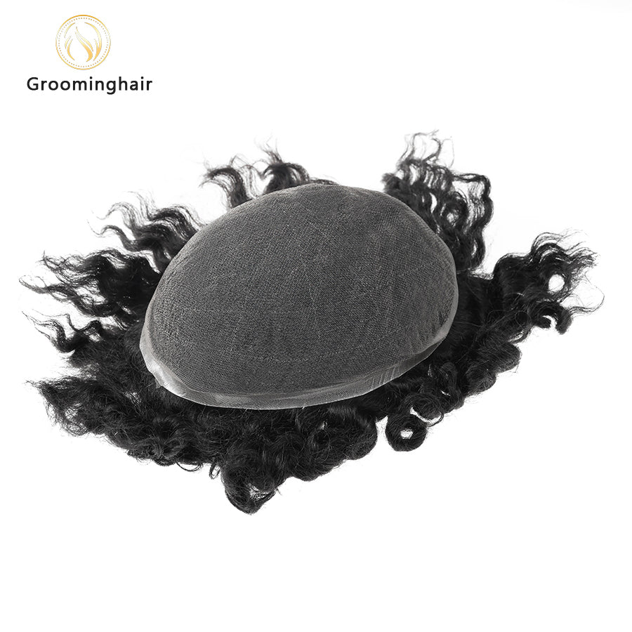 Unidade de substituição de cabelo Man Wave 15mm Base de renda completa