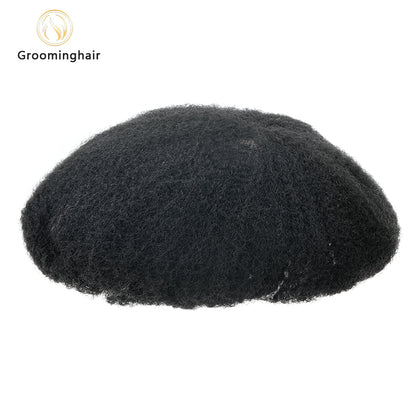 FULL LACE MAN WAVE UNIT HAIR REPLACEMENT FOR AMERICAN HAIR 2MM WAVE