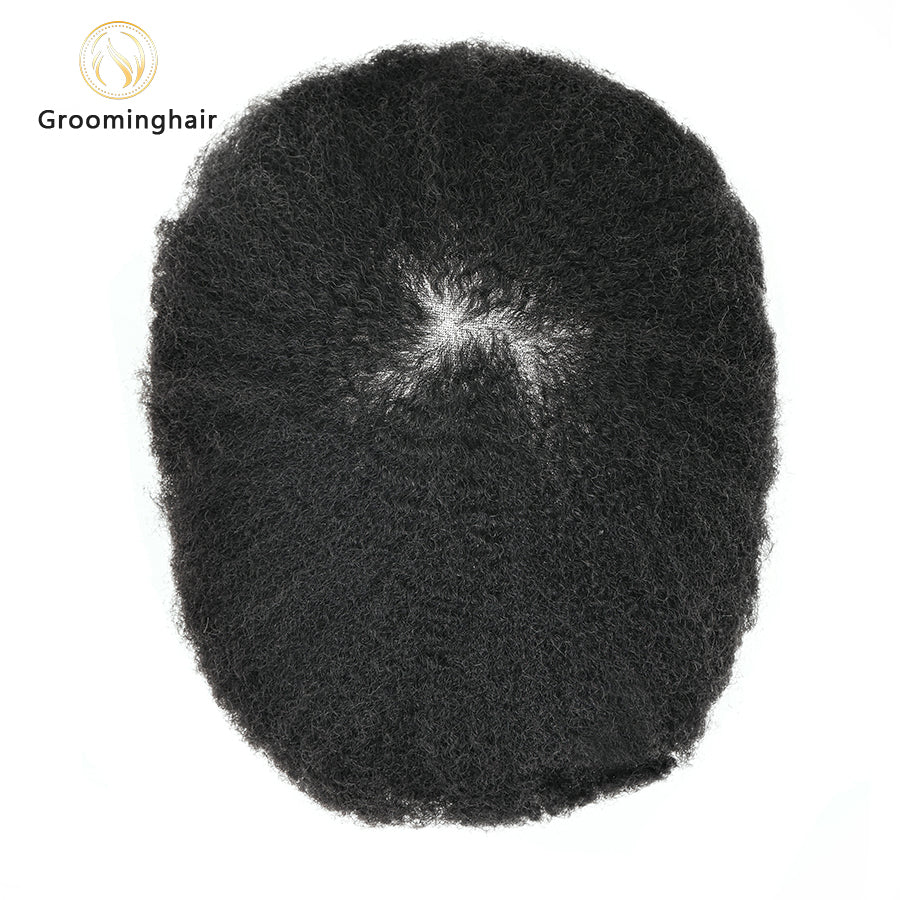 Unidade de substituição de cabelo FULL LACE MAN WAVE para cabelo americano com ondas de 2 mm