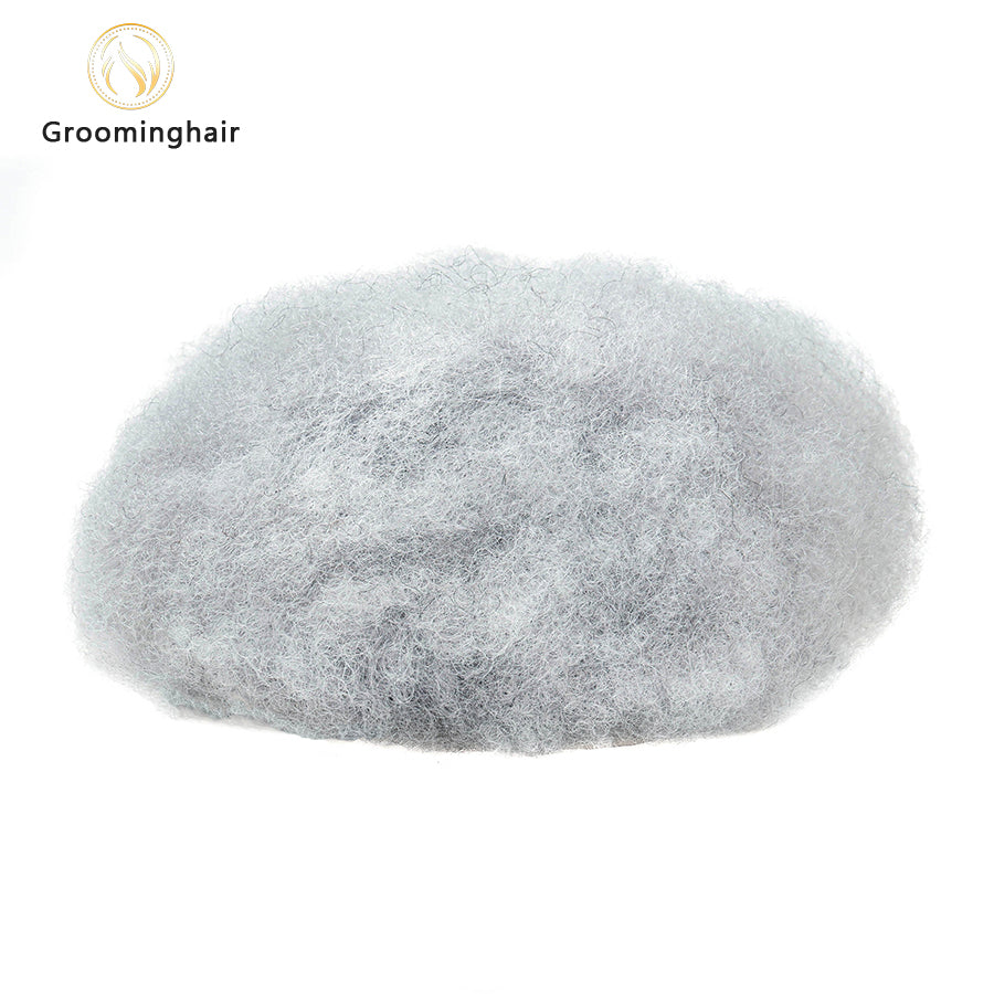 FULL LACE AFRO 4MM #T COLOR BLACK MEN TOUPEE AFRO SYSTEM