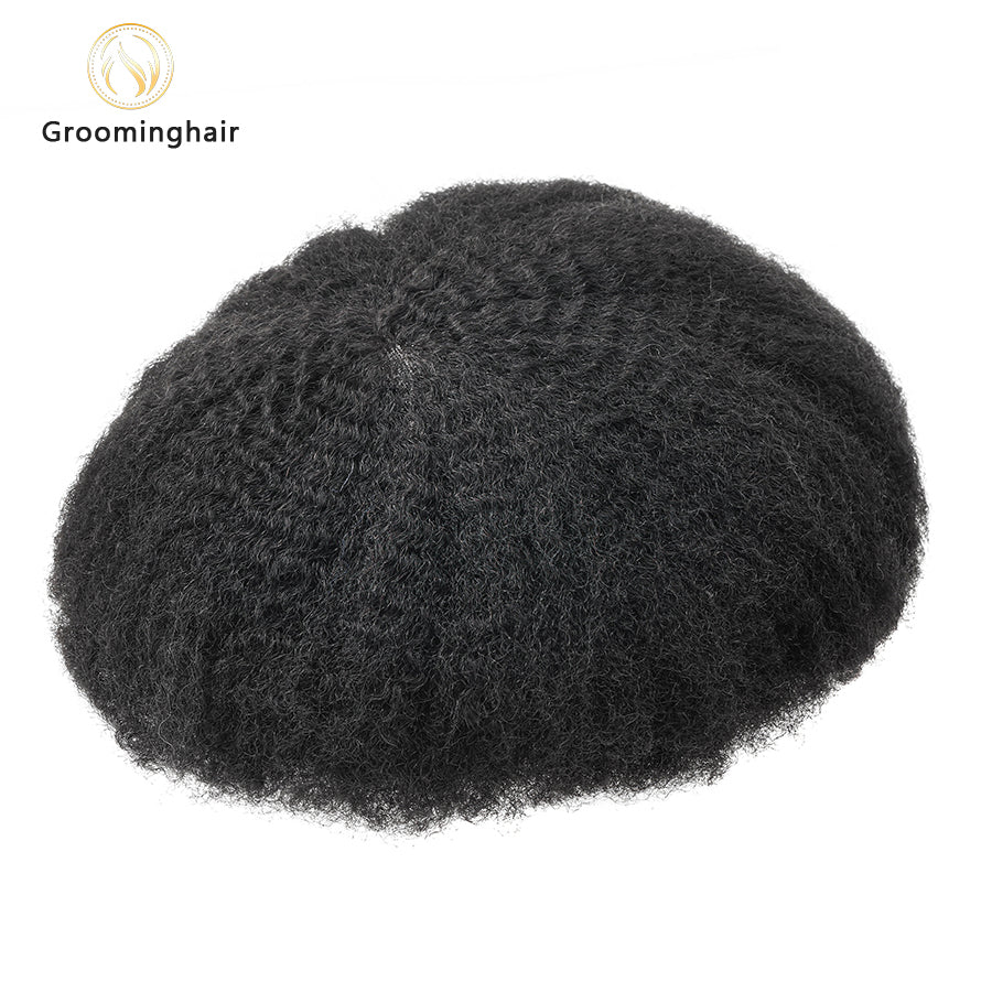 FULL LACE MAN WAVE UNIT HAIR REPLACEMENT 6MM WAVE BLACK