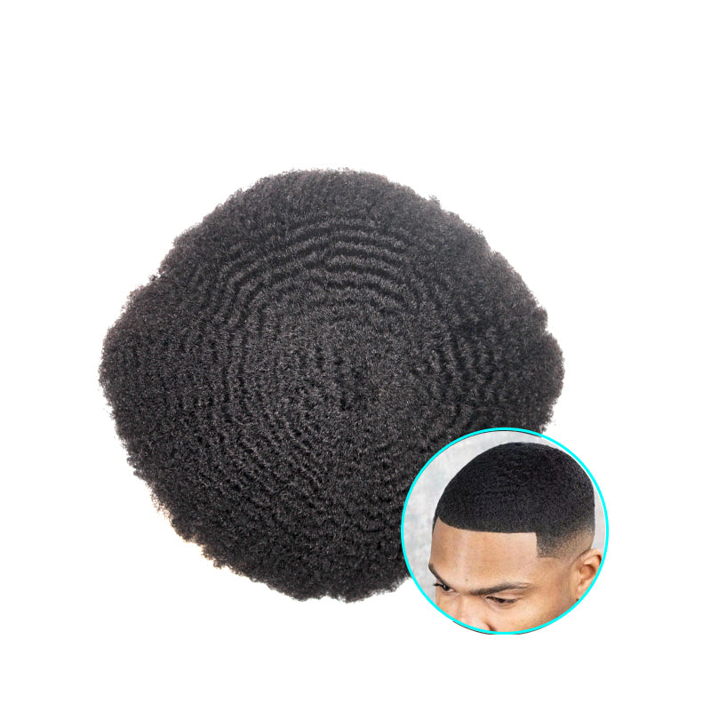 4MM AFRO WAVE THIN SKIN POLY MAN HAIR REPLACEMENT FOR AFRICAN HAIR