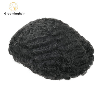 UNIDADE DE CABELO MASCULINO DE PELE FINA POLI 10MM ONDA