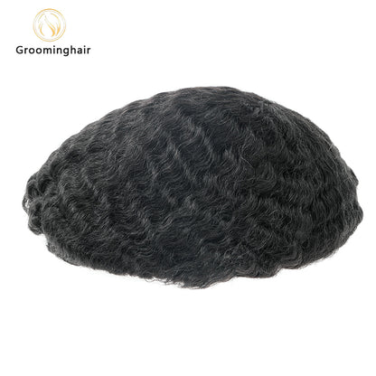 UNIDADE DE CABELO MASCULINO DE PELE FINA POLI 10MM ONDA