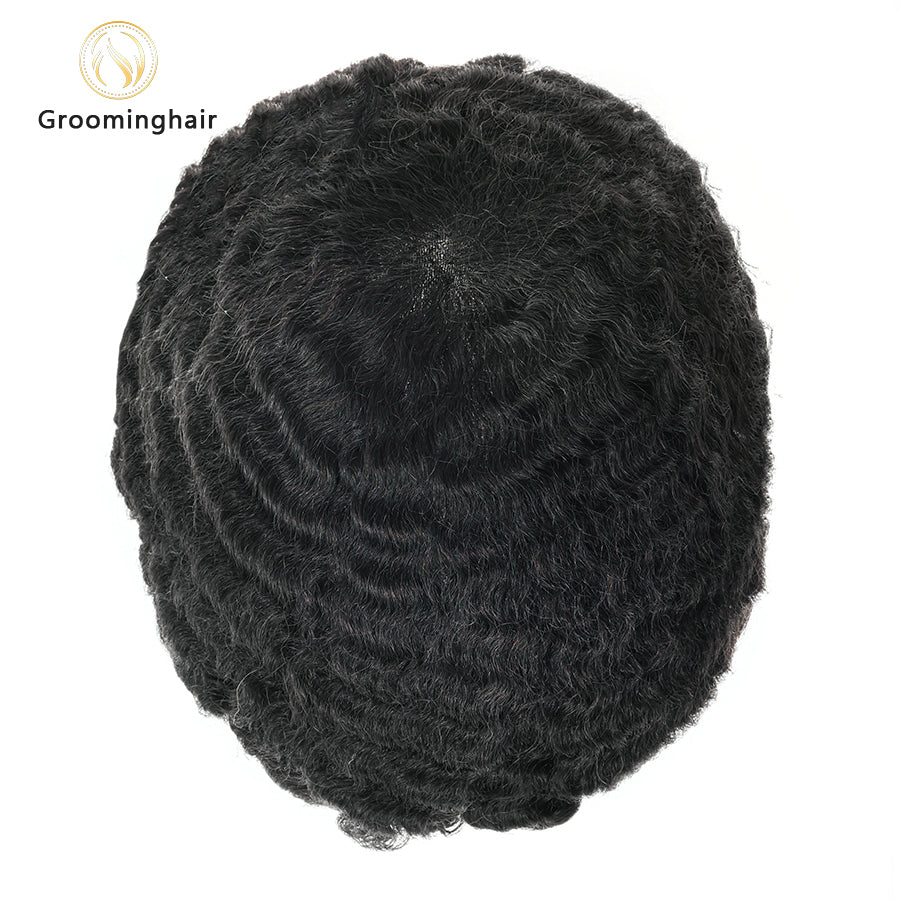 UNIDADE DE CABELO MASCULINO DE PELE FINA POLI 10MM ONDA