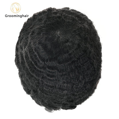 UNIDADE DE CABELO MASCULINO DE PELE FINA POLI 10MM ONDA