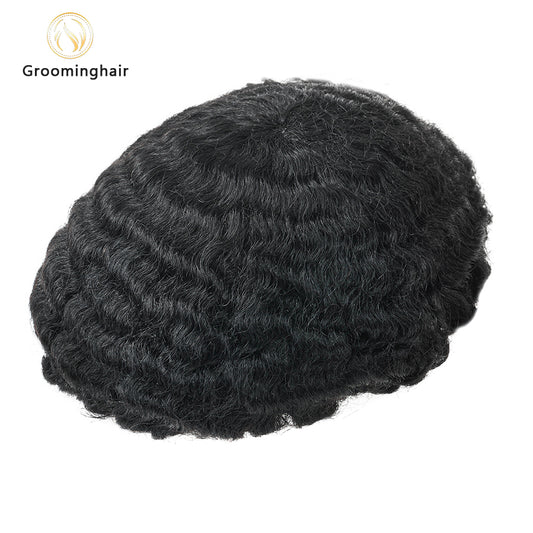 THIN SKIN POLY MAN WAVE HAIR REPLACEMENT UNIT 8MM WAVE