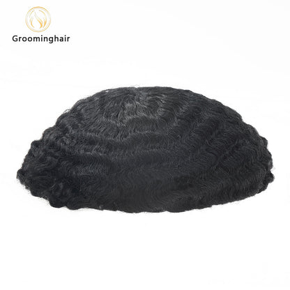 THIN SKIN POLY MAN WAVE HAIR REPLACEMENT UNIT 8MM WAVE