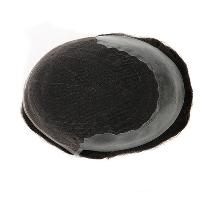 Sistema capilar Q6 Swiss Lace con nudos decolorados en laterales y parte posterior de poliéster