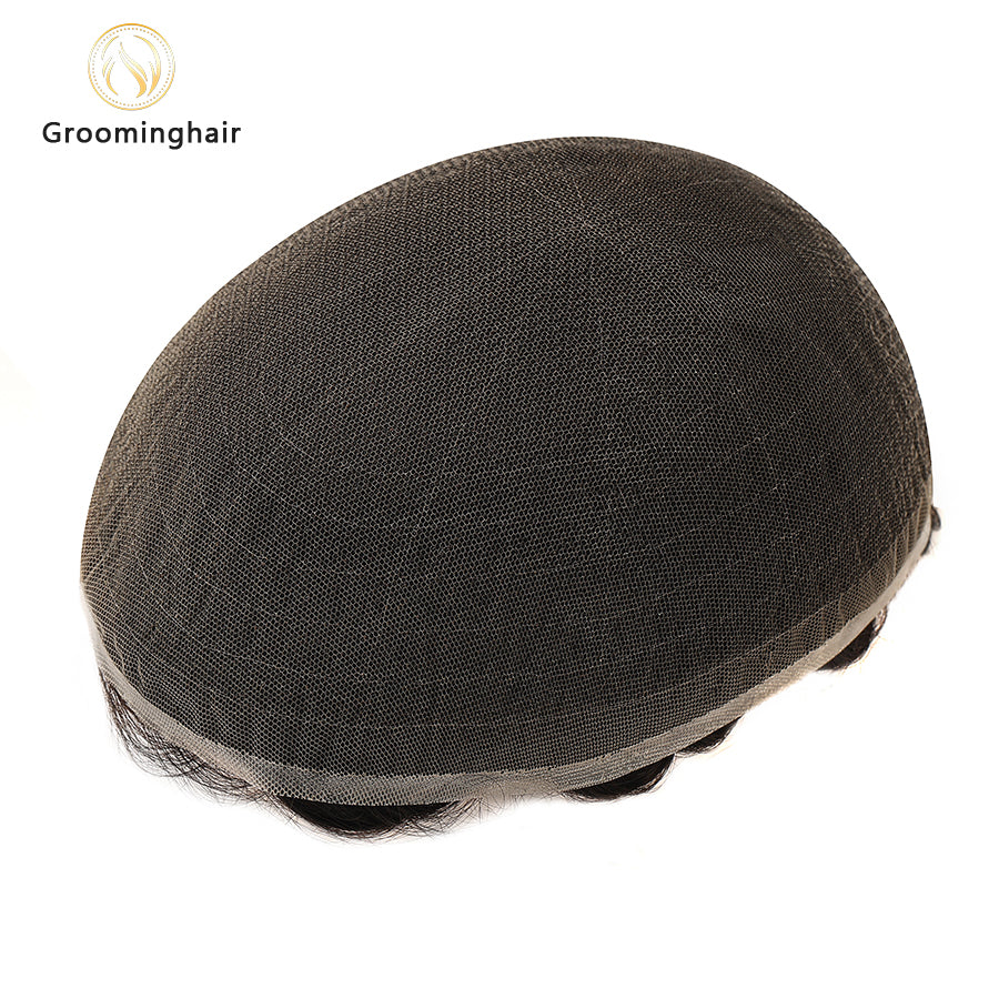 FSL | FULL LACE HAIR SYSTEM WITH STRONG KNOTS AND NATURAL BLEACHED FOR MEN