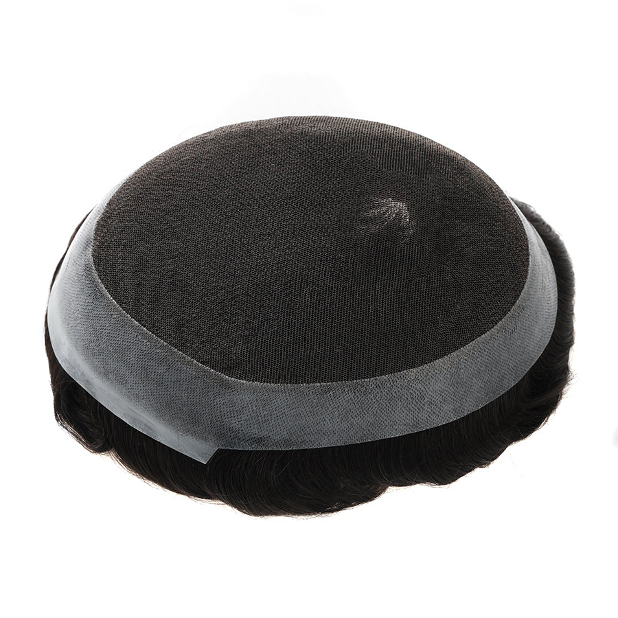 RENDA SUÍÇA AUSTRÁLIA NO CENTRO COM UM SISTEMA DE CABELO DE PERÍMETRO DE POLI MAIS AMPLO ATACADO