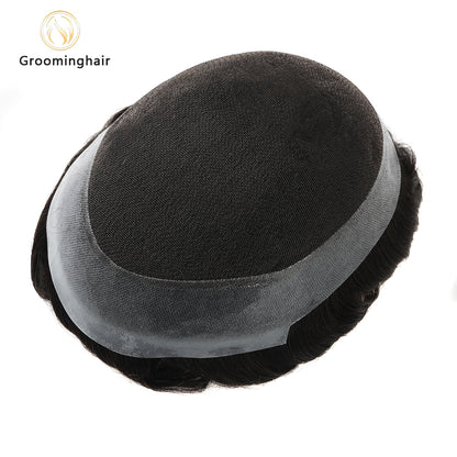 RENDA SUÍÇA AUSTRÁLIA NO CENTRO COM UM SISTEMA DE CABELO DE PERÍMETRO DE POLI MAIS AMPLO ATACADO