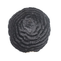 100% HAIR REPLACEMENT MAN WEAVE FOR AFRICAN HAIR UNIT FULL LACE 10MM WAVE