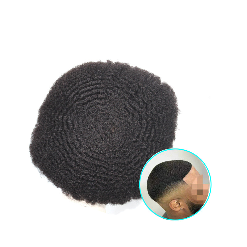 FULL LACE MAN WAVE UNITS 4MM HAIR REPLACEMENT FOR AFRICAN HAIR