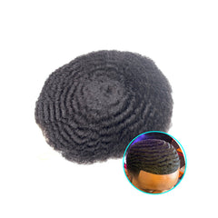 REAL FULL LACE 8MM DEEP WAVE MAN HAIR REPLACEMENT UNIT WEAVE