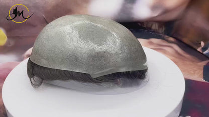 MSK| Popular 0.06MM SKIN HAIR SYSTEM WITH DOUBLE KNOTS FOR MEN