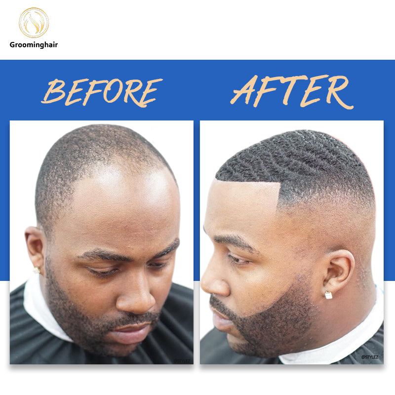 THIN SKIN POLY MAN WAVE HAIR REPLACEMENT UNIT 8MM WAVE