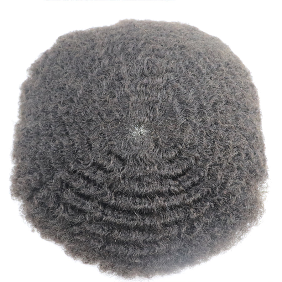 THIN SKIN POLY MAN WEAVE HAIR REPLACEMENT UNIT 8MM WAVE