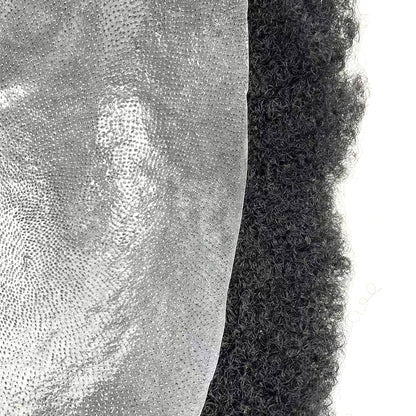 4MM AFRO FULL SKIN POLY MAN HAIR REPLACEMENT FOR AFRICAN HAIR